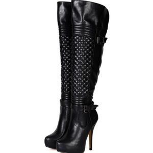 Amber Quilted Over-the-Knee Stiletto Boot